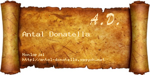Antal Donatella névjegykártya